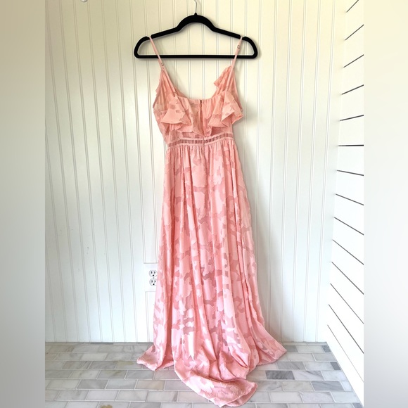 A.Peach High/Low Lace Dress - Picture 4 of 10